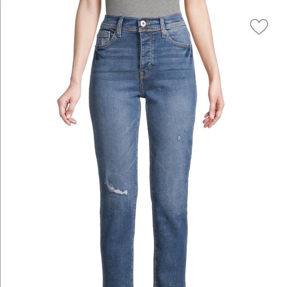 C&C California Distressed Mom Jeans